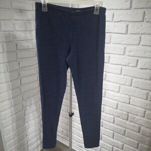 Kirkland Ladies Size Large French Terry Navy Blue Leggings